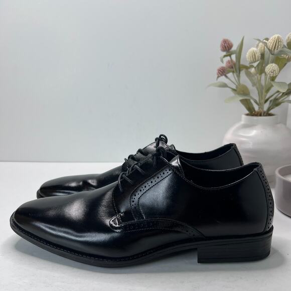Stacy Adams Ardell Plain Toe Leather Oxford Dress Shoes Black Men's 11.5M - Picture 1 of 10